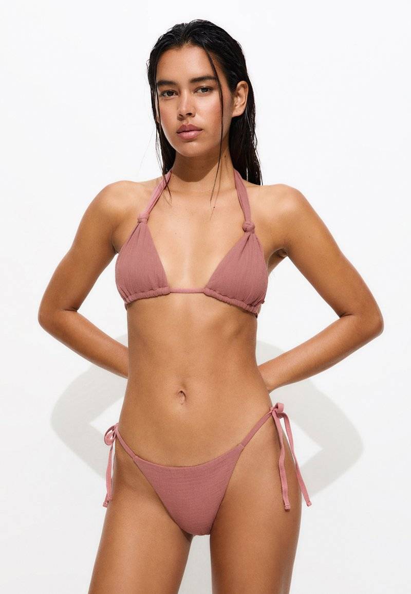 PULL&BEAR PULL&BEAR TEXTURED - Bikini bottoms - light pink Sonderangebot der Fabrik
