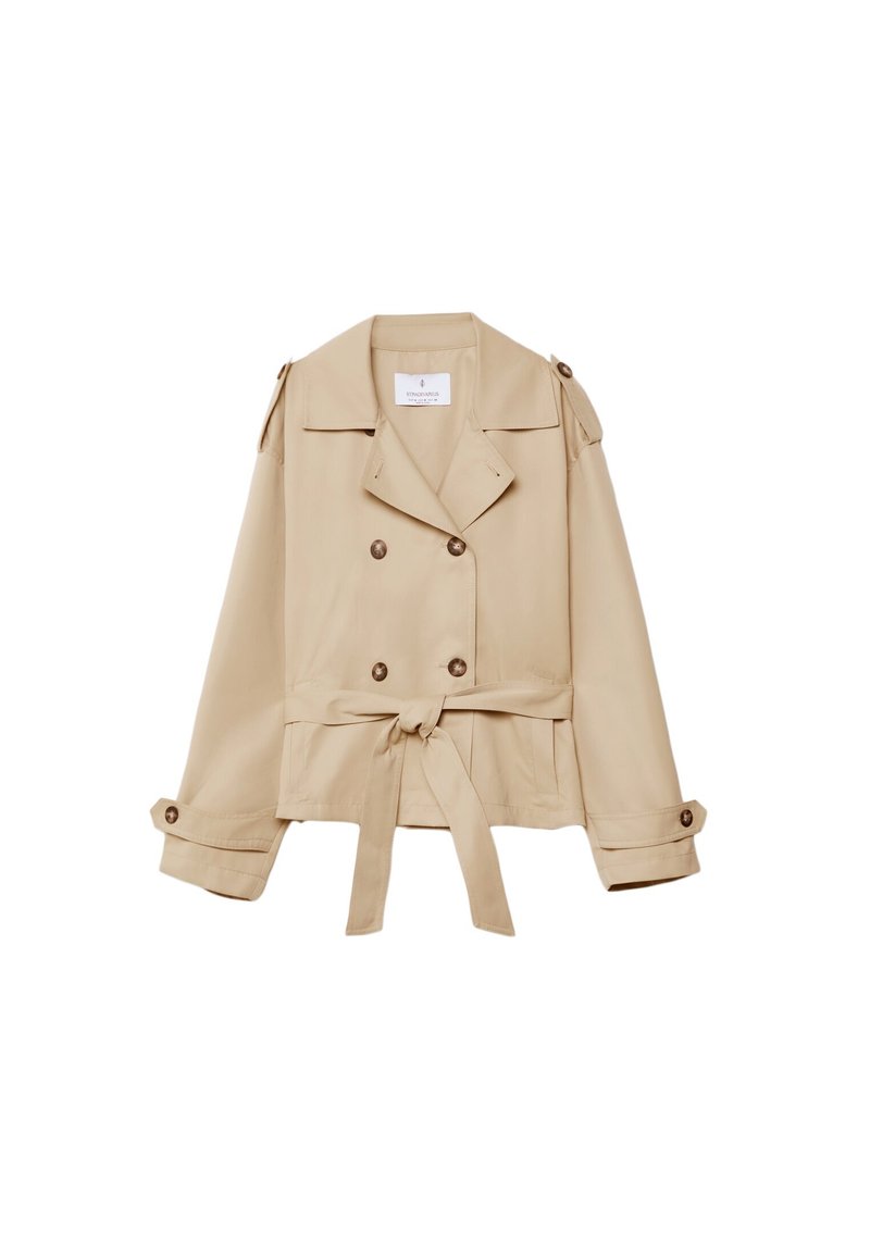 Stradivarius Stradivarius WITH BELT - Summer jacket - beige Bis zu 55% Rabatt
