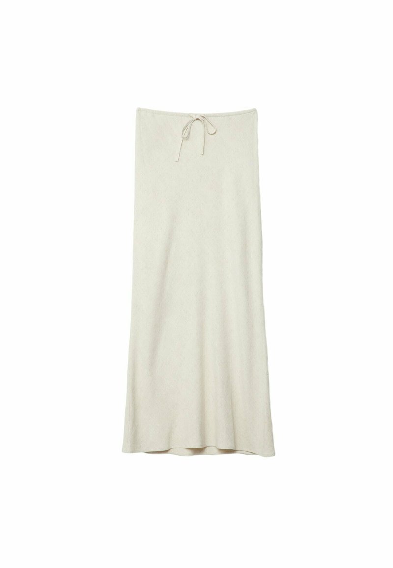 Stradivarius Stradivarius DRAWSTRING MIDI - Maxi skirt - stone 2025