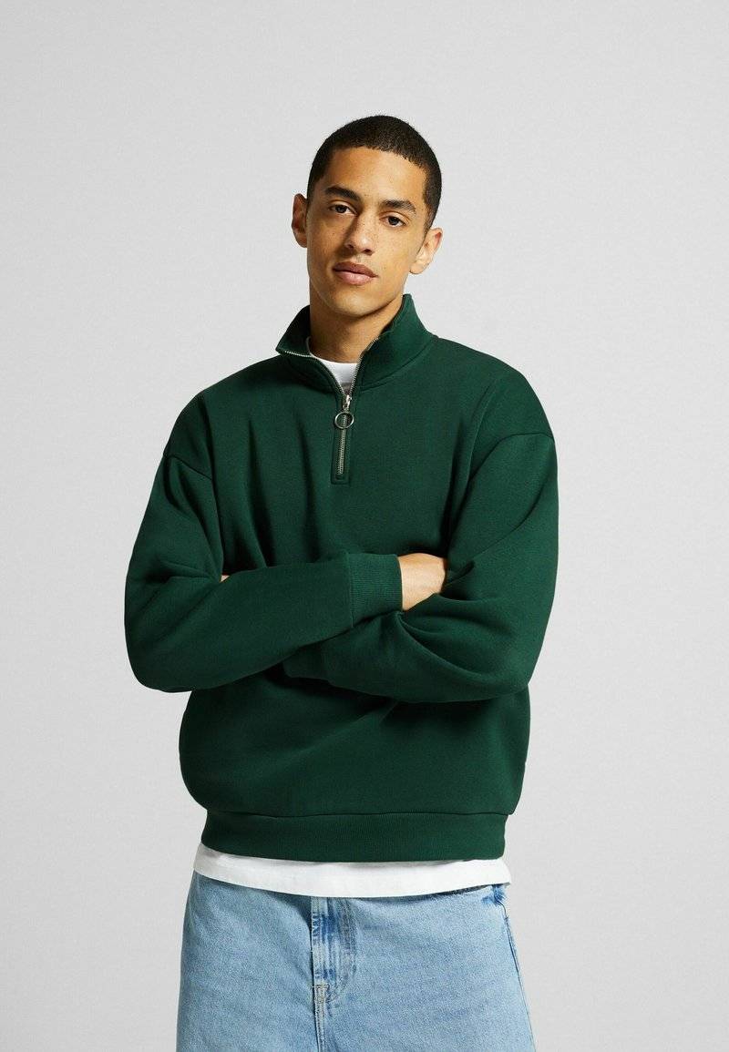 Bershka Bershka HIGH NECK - Sweatshirt - dark green Online