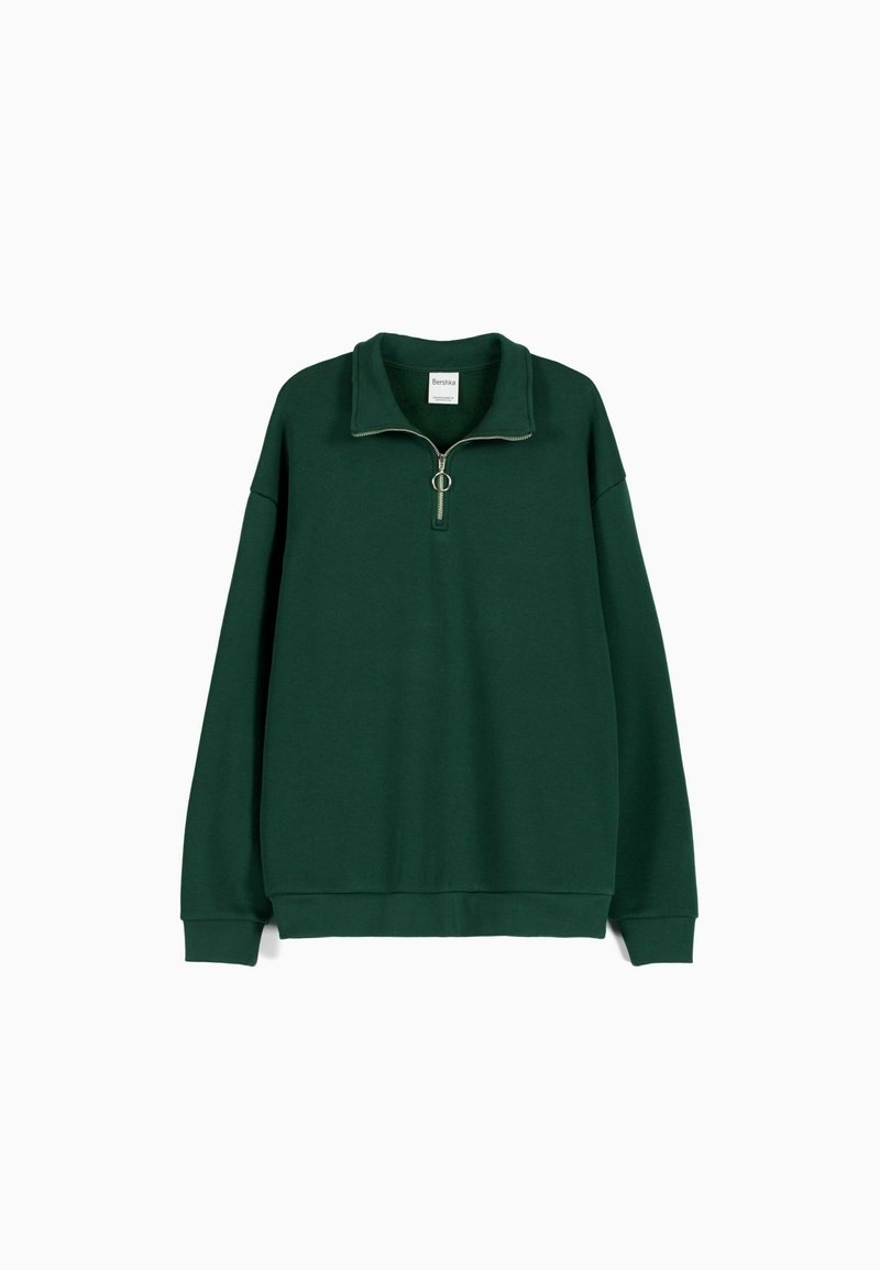 Bershka Bershka HIGH NECK - Sweatshirt - dark green Online