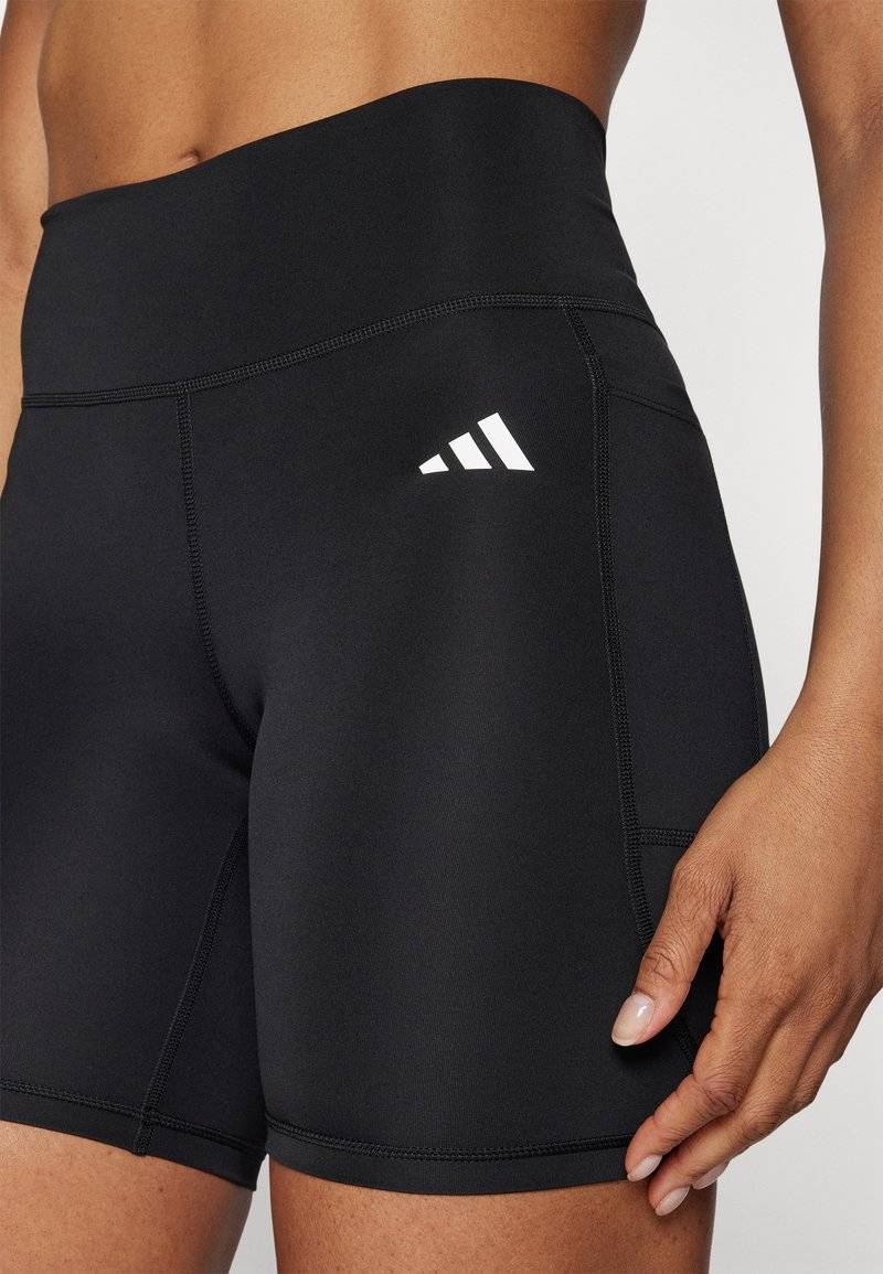 adidas Performance adidas Performance OPTIME ESSENTIALS STASH POCKET SHORT - Leggings - black Clearance-Verkauf