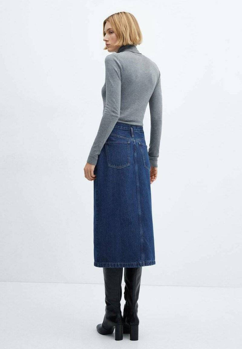 Mango Mango SOLEIL - Pencil skirt - blu scuro Blitzverkäufe