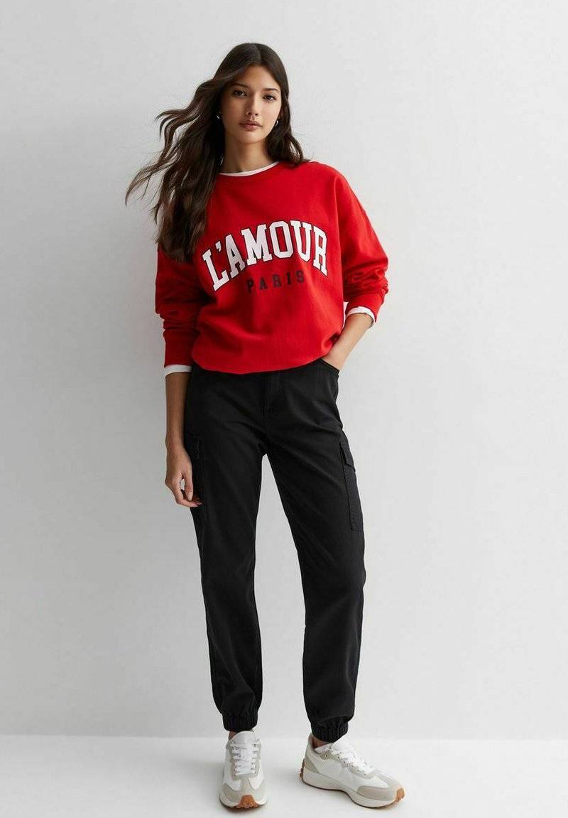 New Look New Look Cuffed Cargo - Chinos - black Osterangebot
