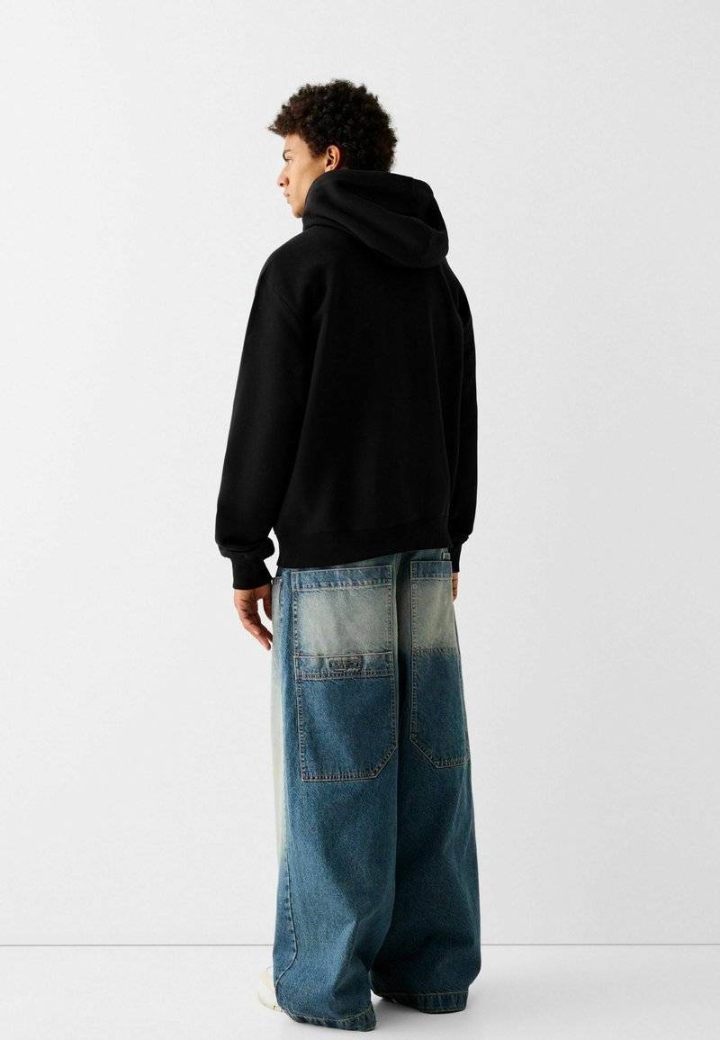 Bershka Bershka Hoodie - black denim Hotsell