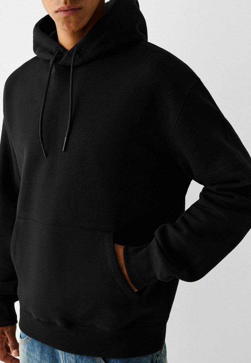 Bershka Bershka Hoodie - black denim Hotsell