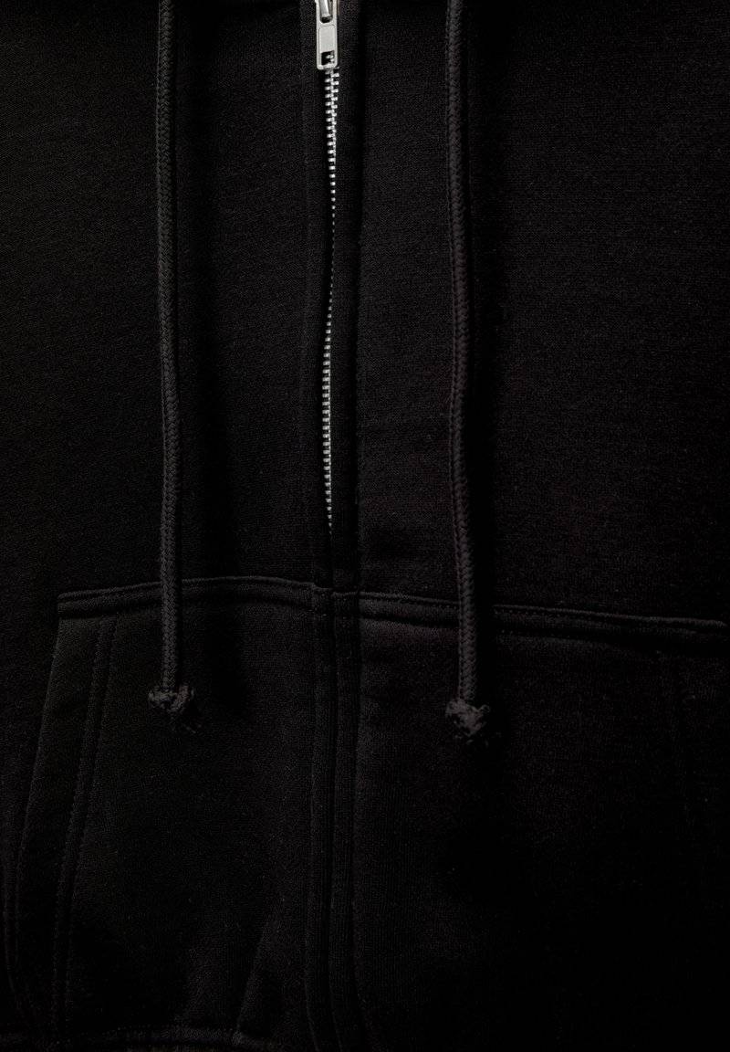 PULL&BEAR PULL&BEAR CROPPED - Zip-up sweatshirt - black Meist gekauft