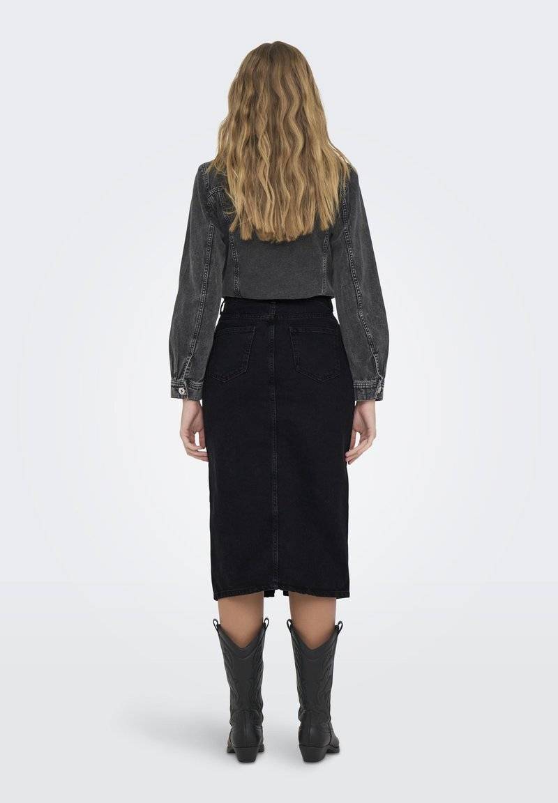 ONLY ONLY ONLBIANCA REA NOOS - Denim skirt - washed black Versandkostenfrei