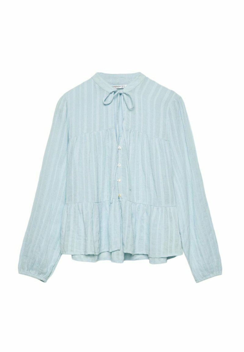 Stradivarius Stradivarius FLOWING BOHO - Blouse - light blue Vatertagsangebot